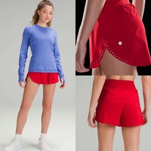 Lululemon Fast and Free Reflective High-Rise Classic-Fit Short 3"! Dark Red